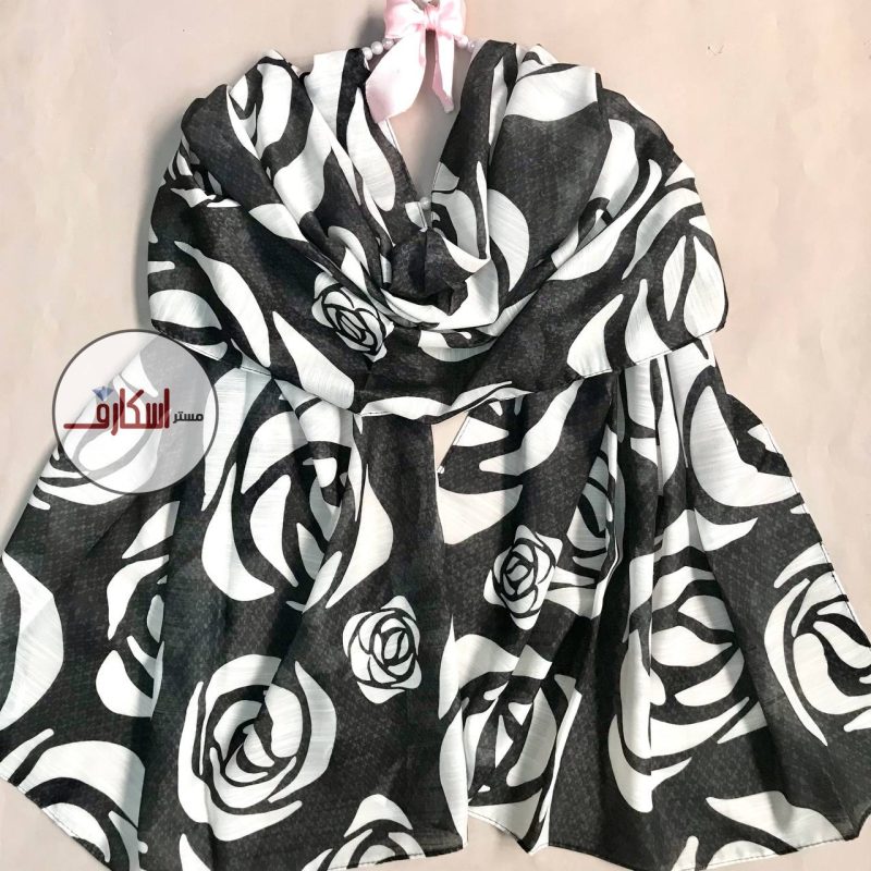 شال نخی گل رز
