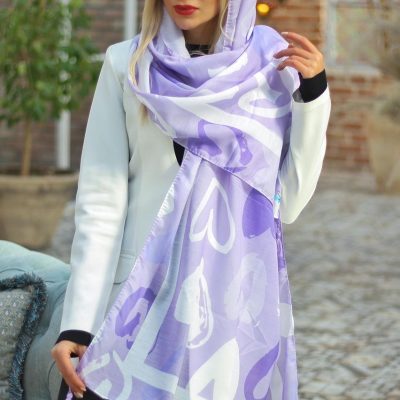 کالکشن رنگ یاسی طرح قلبی ٢٠٧٩