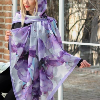 کالکشن روسری یاسی طرح گل 3028