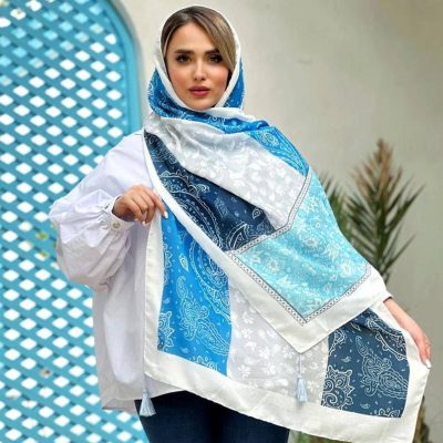 کالکشن شال آبی طرح سنتی