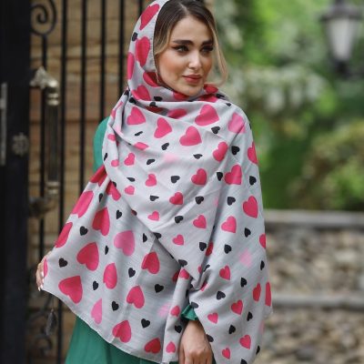 کالشکن شال سرخابی طرح قلب