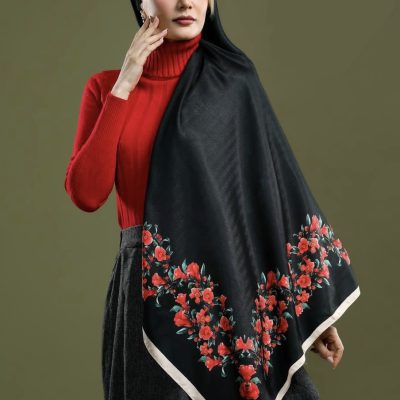 روسری یلدایی حاشیه گل