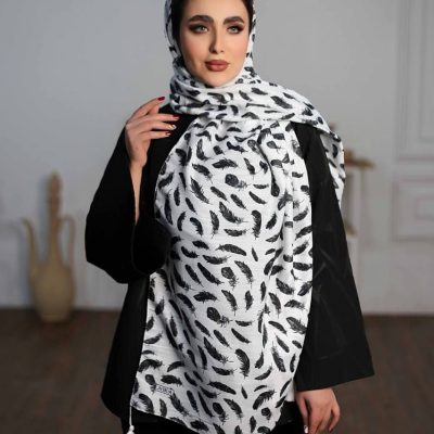 کالکشن سفید مشکی طرح پر
